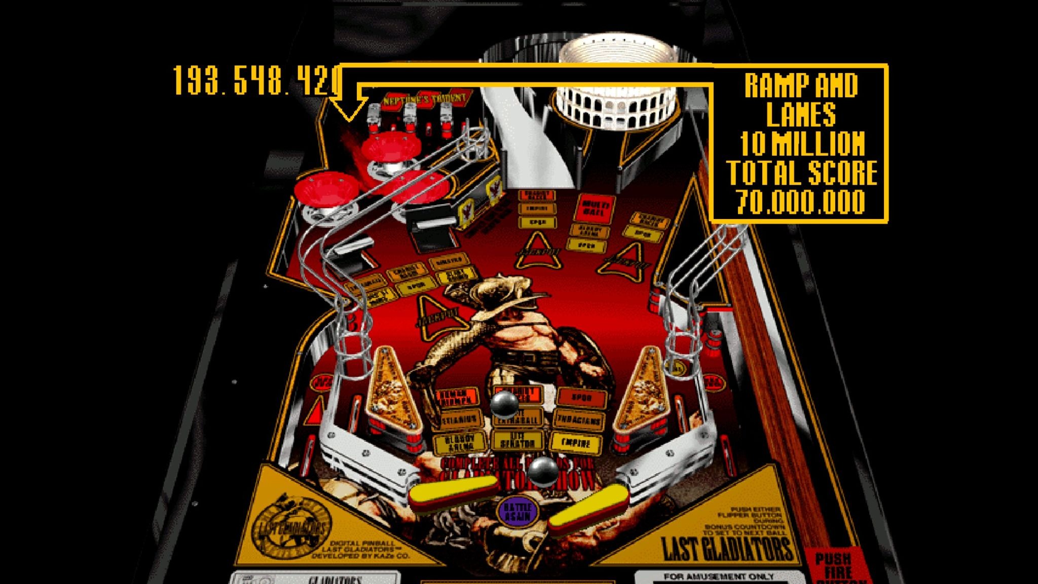 伝説のピンボールゲーム『Digital Pinball: Last Gladiators』Steam